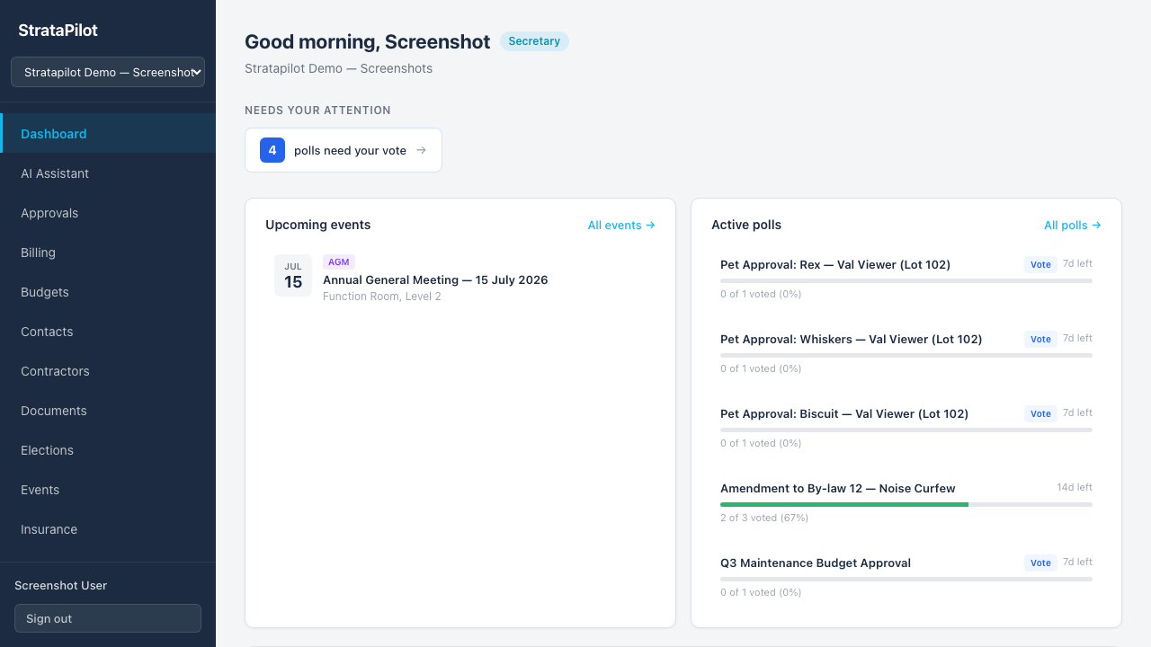 Scheme dashboard
