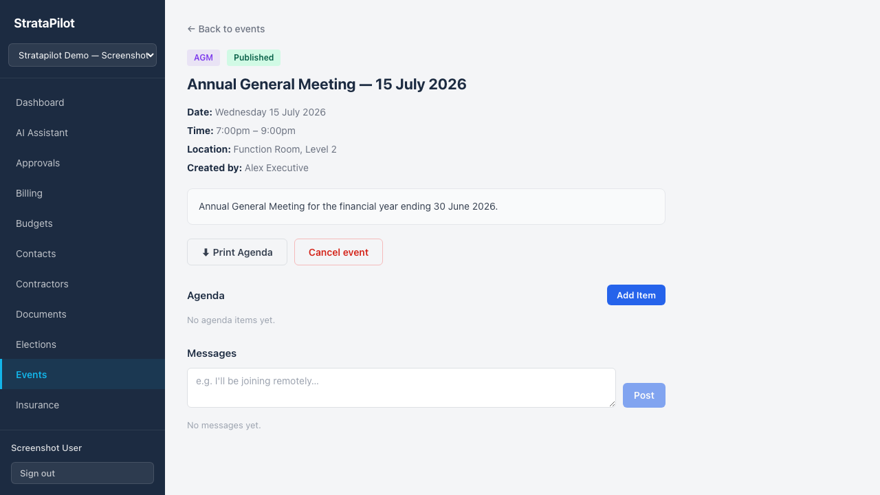 Event detail